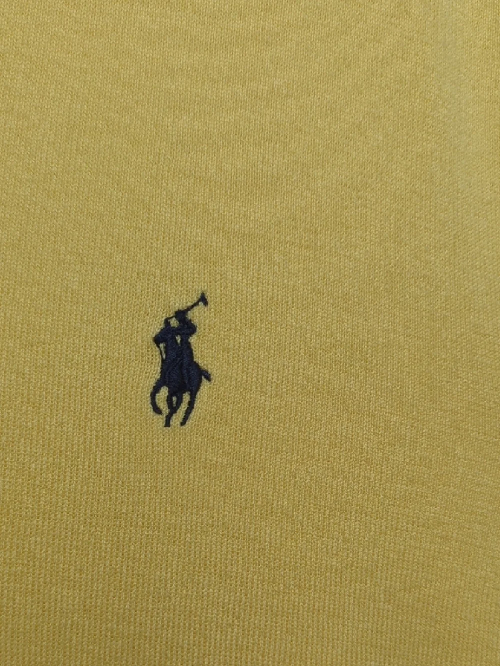 Vintage 90s Polo Ralph Lauren Yellow Pima Cotton Knit Sweater Vest Navy Pony XL‎
